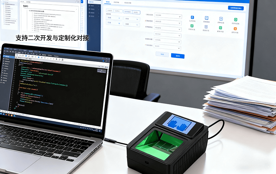 光學四指掃描儀SDK開發包_政務系統對接示意圖